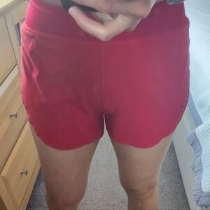 Red Lululemon Running Shorts